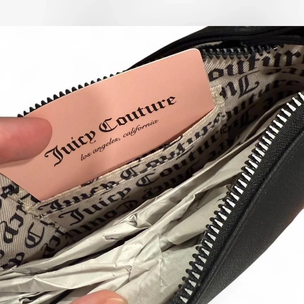 NEW Juicy Couture Black and Silver Shoulder Bag